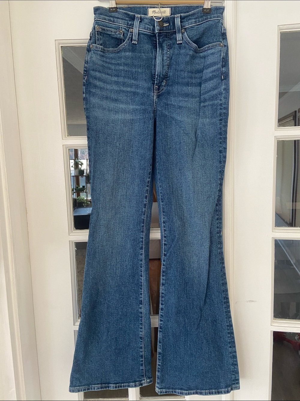 Madewell Perfect Vintage Mid-Blue High-Rise Flare Jeans